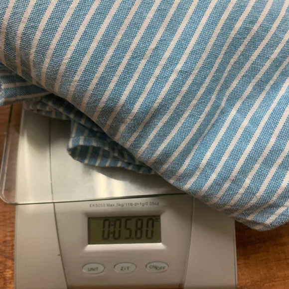 Children Place Boys Striped Blue White Long Sleeve Button-Down Shirt  Size M 7/8 - Picture 7 of 7